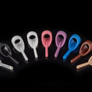 Deafmetal Holsters used for all Deafmetal jewlery. Made of strethy silicone to fit on to any style hearing aid.