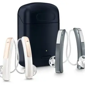 Rexton Slim RIC Travel Charger in black for m-core SR hearing aids