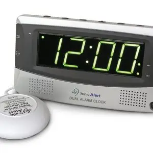 Sonic Boom Alarm Clock with super shaker super loud and vibrating alarm clock for hearing loss and heavy sleepers