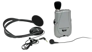 Williams Sound Pocketalker Ultra with headphones