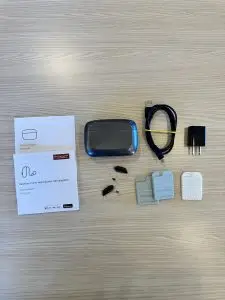 used resound nexia hearing aid product listing with manuals, charger, cord, wall plug, wax guards